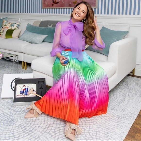 Zara Lavender Sheer Bow-Tie Blouse - Picture 14 of 16